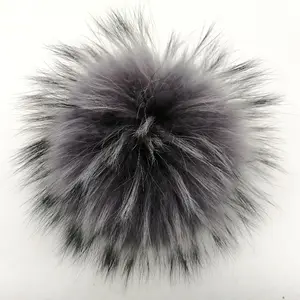 Wholesale Price Real Fur Pompoms for Hats Real Fox Fur Natural Colors Custom Colors 8 10 12cm