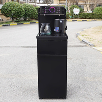 Distributeur d'eau chaude et froide autoportant entièrement automatique avec écran LED, chargement par le bas, noir