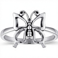 Anneaux empilables papillon pour femmes James Avery AVECON, argent sterling 925, sans pierre, fabriqué en Chine, taille 5-10