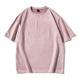 Wholesale 2024 Summer Suede Fabric New Fashion Stylish Style O-neck Popular Solid Color Casual Men's T-shirts - Product Image 1