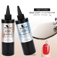 Venalisa 225g 8oz Base Coat Gel pour Ongles Super Brillant Haute Brillance Sans Nettoyage Top Coat Gel Polish Fournisseur OEM d'Usine