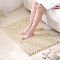 FIGOO -Shaggy Chenille Bath Mat Premium Polyester Extra Thick High Density Cushioned for Bathroom Shower Machine Washable