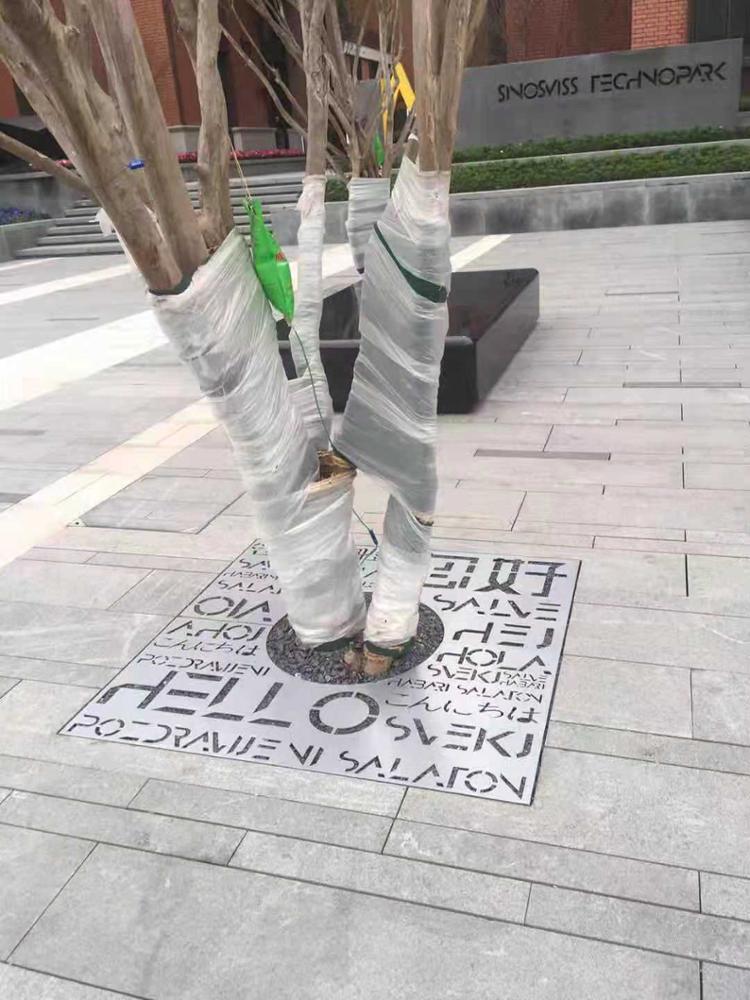 hot sale outside street laser cutting stainless steel tree grating tree grate