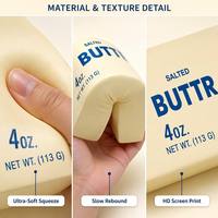 Jouet géant en forme de beurre, surdimensionné 25 cm, à remontée lente, cadeau de bureau, pour filles, garçons, unisexe, anti-stress, décompression