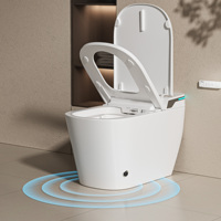 WC intelligent électrique de luxe avec bidet intégré, abattant automatique, chasse d'eau, siège chauffant et cuvette en céramique