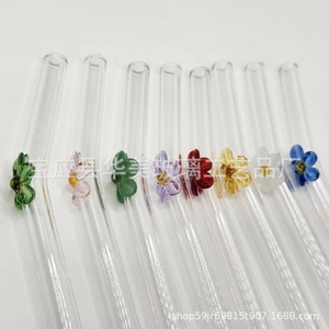 Paille en verre borosilicaté soufflé à la main de haute qualité-Réutilisable écologique pour boissons froides (café au thé aux fruits au lait) - Product Image 3