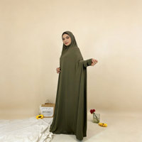 Robe Abaya de Prière Portable Faite à la Main, Respirante, Légère, en Polyester, Coupe Slim, Antistatique, Grande Taille, Longueur Cheville, Printemps