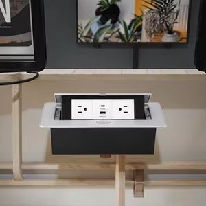 16A 13A Corriente nominal Pop-Up <span class=keywords><strong>Caja</strong></span> de enchufes de mesa Salidas A prueba de polvo USB + <span class=keywords><strong>Enchufe</strong></span> DE LA UE <span class=keywords><strong>doble</strong></span> y de la UE <span class=keywords><strong>Caja</strong></span> de mesa estándar - Product Image 2