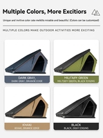 Tente de toit rigide pour voiture, toile beige, coque noire mate, installation rapide, tente de camping pour SUV