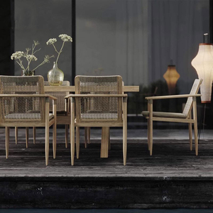 Các Nhà Sản Xuất Bán Buôn Cũ Tếch Mây Ngoài Trời Bàn Và Ghế Nắng Sân Biệt Thự Vườn Bảng Và Ghế - Product Image 4