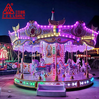 Manège Carrousel 16 Places pour Fêtes Foraines et Carnavals – Grand Équipement de Parc d'Attractions Extérieur pour Foires et Attractions en Promotion