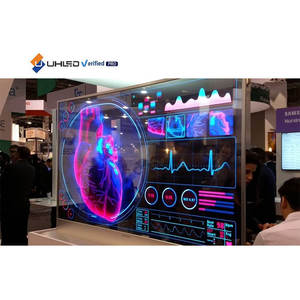 ฟิล์ม LED แบบยืดหยุ่นสีสันสดใส UHLED ขายดี รุ่น P6 P8 P10 สำหรับติดบนกระจก คริสตัล หน้าจอ LED โปร่งใส ใช้สำหรับหน้าต่างร้านค้า - Product Image 4