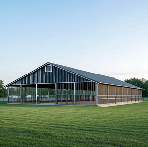 Abri pour chevaux à structure en acier durable de conception moderne personnalisable Abri pour bétail Abri pour chevaux à structure en acier - Product Image 5