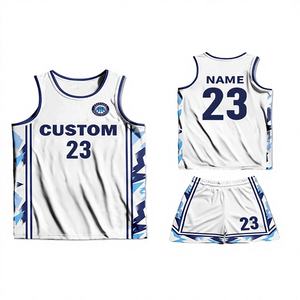 Maillot de basket-ball personnalisé avec logo, motifs et numéros, respirant, haute élasticité, léger, grande taille, évacuation de l'humidité, compétition d'équipe - Product Image 1