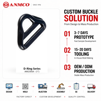 Model D-Ring Plastik AM2305A dengan Desain Fungsional untuk Perakitan Aksesori B2B, Warna dan Logo Kustom, Pasokan OEM, Grosir