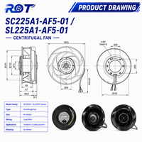 Ventilador Industrial SC225A1-AF5-01 SL225A1-AF5-01 de Fácil Mantenimiento, Reemplazo Directo R2E225-BD58-52, Pieza Original