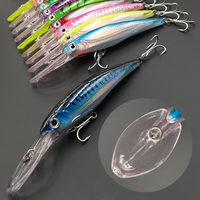 Leurre dur de pêche Lunker Large Slow Sinking Minnow pour la pêche en mer, en bateau, à la traîne, avec hameçons, en ABS, pour la pêche au GT en lac/réservoir/étang