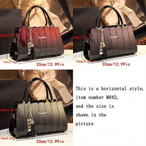 Sacola vintage de grande capacidade, bolsa crossbody PU de luxo, bolsa casual clássica feminina e bolsa de ombro - Product Image 4