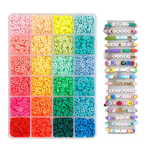 All'ingrosso bohémien multicolore Heishi braccialetto in vinile disco donna estate ragazza gioielli di moda argilla - Product Image 1