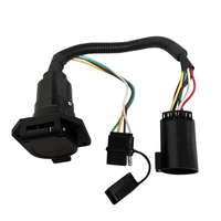 Adaptateur de câblage de remorque double sortie pour véhicule, multi-prises 7 voies (prise lame) et 4 voies (prise plate), connecteur de feux de remorque