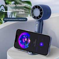 Mini ventilateur turbo rechargeable par USB Mini ventilateur portable Mini ventilateur de bureau T10 avec support de base Refroidisseur à lames pour l'été