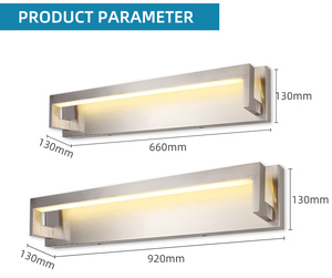 โคมไฟติดผนัง LED ดีไซน์ใหม่ทันสมัย กันน้ำ IP44 สำหรับห้องน้ำ กระจกเงาในร่ม โคมไฟติดผนังสแตนเลส สำหรับโรงแรม ไฟกระจกเงา - Product Image 3