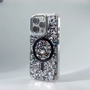 Nuevo diseñador a prueba de golpes brillo claro duro magnético funda de teléfono para iPhone 16 Pro <span class=keywords><strong>Max</strong></span> <span class=keywords><strong>Samsung</strong></span> A16 A06 <span class=keywords><strong>S22</strong></span> S23 S25 <span class=keywords><strong>ultra</strong></span> - Product Image 5