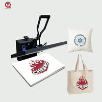 Mesin Press Panas Manual 38*38cm untuk Kaos, Produktivitas Tinggi 220V/110V Garansi 3 Bulan