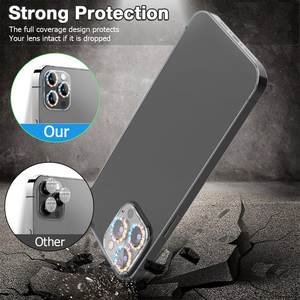Diamond Easy Install clear <strong>Rainbow</strong> Bling Lens Full Cover Film Glitter Camera <strong>Protector</strong> for iphone 15 Pro Max 16 14 17 air - Product Image 5