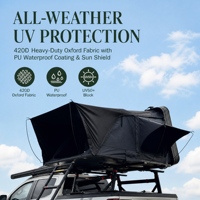Tenda Atap Hard Shell Aluminium Lipat Otomatis 4x4 untuk Camping Mobil, 3-4 Orang, Buka Samping, Empat Musim, Satu Kamar Tidur untuk Camping Outdoor