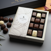 Boîtes d'emballage de truffe de chocolats coulissantes simples avec logo personnalisé de haute qualité boîte-cadeau de chocolat