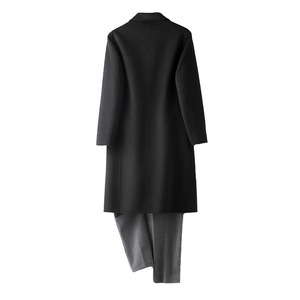 <span class=keywords><strong>Abrigo</strong></span> Largo de Invierno de Cachemira para Hombre, Chaqueta <span class=keywords><strong>Chesterfield</strong></span> Azul Marino Clásica y Moderna con Solapa Entallada, Prenda Exterior Elegante para Negocios - Product Image 4