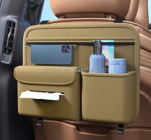 Organisateur de siège arrière de <span class=keywords><strong>voiture</strong></span> en cuir PU avec <span class=keywords><strong>plateau</strong></span>, protection de siège arrière de voyage, porte-gobelet, organisateur de siège arrière de <span class=keywords><strong>voiture</strong></span>, sacs spéciaux - Product Image 5