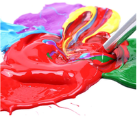Peinture en tissu doux et facile à verser en 6 couleurs pour vêtements Fournitures d'art au pinceau emballées dans un sac en tissu pour les projets d'art et d'artisanat de chaussettes