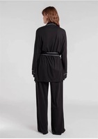 Peignoir de détente pour femme en tissu tricoté léger, style confortable, idéal pour toutes les saisons, marque privée