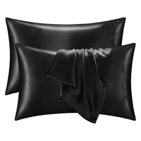 Taie d'oreiller de luxe en soie de mûrier de haute qualité, couleur unie, anti-frottement, pour un sommeil réparateur