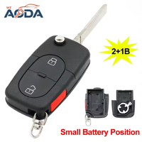 Carcasa de Llave Universal para Auto de Alta Calidad con 2+1 Botones, Carcasa Inteligente para Llaves de Vehículo para VW Audi