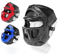 MMA boxe masque facial casque Durable Gris Adulte Full Face Boxe Formation Couvre-chef Boxe Tête Garde