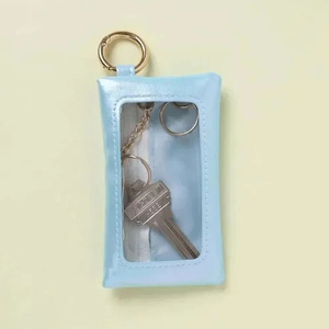 Color color design zipper <b>small</b> key case <b>wallet</b> PVC+synthetic leather material daily <b>wallet</b> - Product Image 3