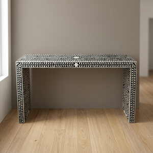 Mesa de Centro Grande con Incrustaciones de Hueso, Ecológica y Duradera, Muebles para el Hogar, Sala de Estar, Marco Metálico Moderno, MOQ Bajo - Product Image 1