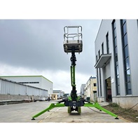 JOVOO S08C-Li Spider Aerial Work Platform Lithium Electric 10m Working Height Trailer with Hydraulic Auto-leveling Outrigger