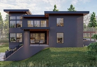 Luxe et élégant Préfabriqué Grande Villa 2 étages 3 chambres Maison de style moderne Pour un terrain en pente