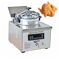 Friteuse à pression à commande numérique - Petite friteuse à pression de comptoir pour la production de poulet croustillant