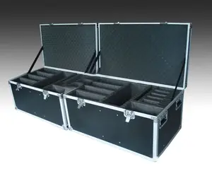 Usine personnalisée TV DJ moniteur amplificateur boîte de vol tambour haut-parleur étui de Transport en aluminium