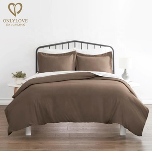 Juego de sábanas de Lyocell de bambú orgánico, sábanas de lino de bambú 100%, funda de edredón, ropa de cama - Product Image 1