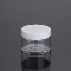 Transparent Round <b>Plastic</b> Jar 120G Pet For Cosmetic Packaging With Lid - Product Image 2