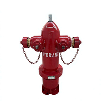 Hydrant d'incendie à poteau en fonte ductile DN100, norme indonésienne, à commande manuelle, pour l'extérieur, avec vanne d'alimentation en eau pour la lutte contre les incendies