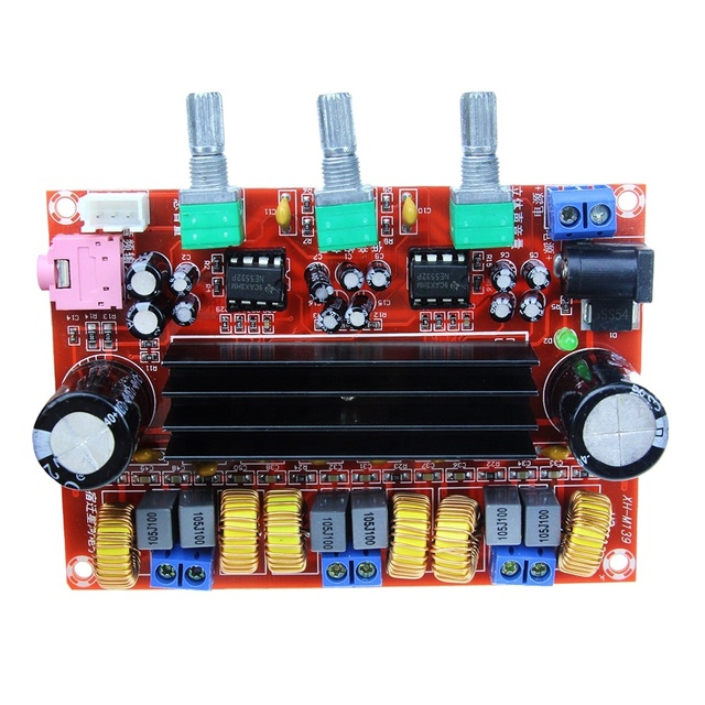Hot Sales XH-M139 2.1-channel Power Audio Amplifier Board 12V-24V Wide Voltage TPA3116D2 2*50W+100W Power Amplifier Board