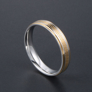 Titanium Steel <b>Couple</b> <b>Rings</b> Black And Gold Speckled Wedding Band Unisex Matching <b>Rings</b> SA529 530 - Product Image 3
