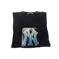 T-shirt clignotant EL activé par son lumineux personnalisé Promotion de fête Led publicité T-shirt animé pas de quantité minimale de commande